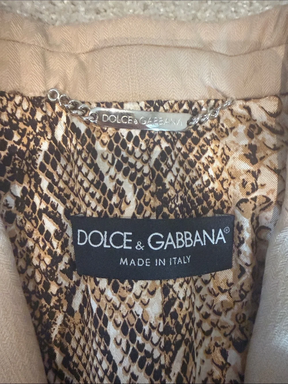Dolce & Gabbana Tan Tailored Women's Blazer